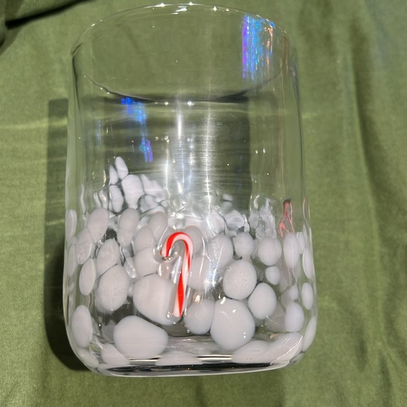 NWT Anthropologie Festive Icon Juice Glass Candy Cane - Picture 4 of 6